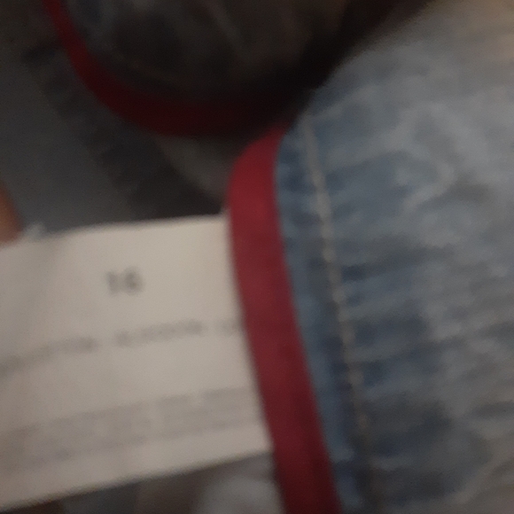 Gloria Vanderbilt faded denim belted skirt Size 16 - Picture 5 of 5